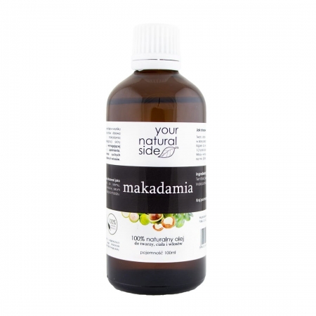 YOUR NATURAL SIDE Olej Makadamia zimnotłoczony Organic 100ml butelka z nakrętką